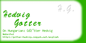 hedvig gotter business card